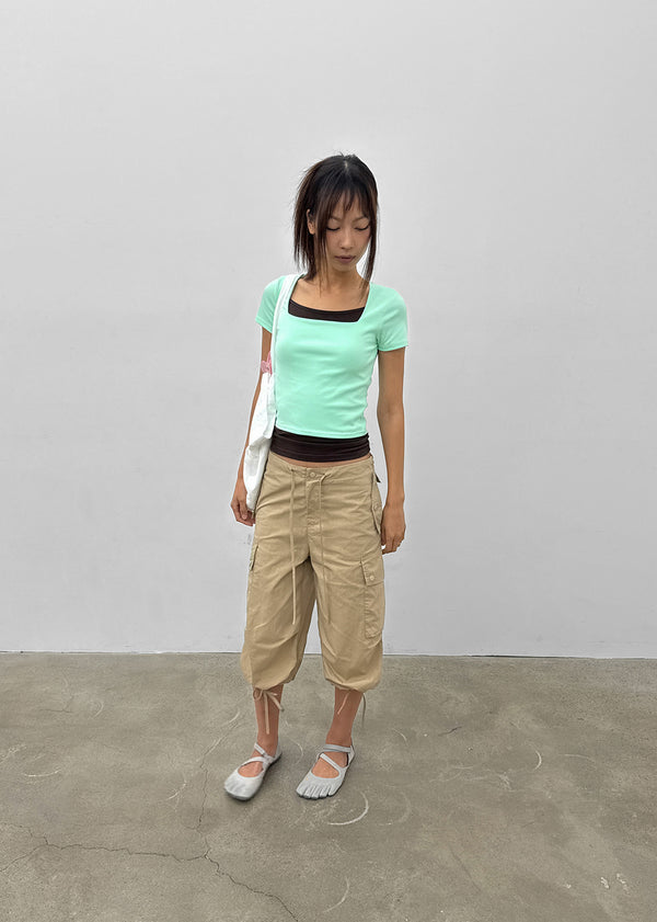 HelloT Capri Cargo Pants