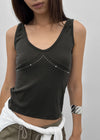 Rosike studded sleeveless