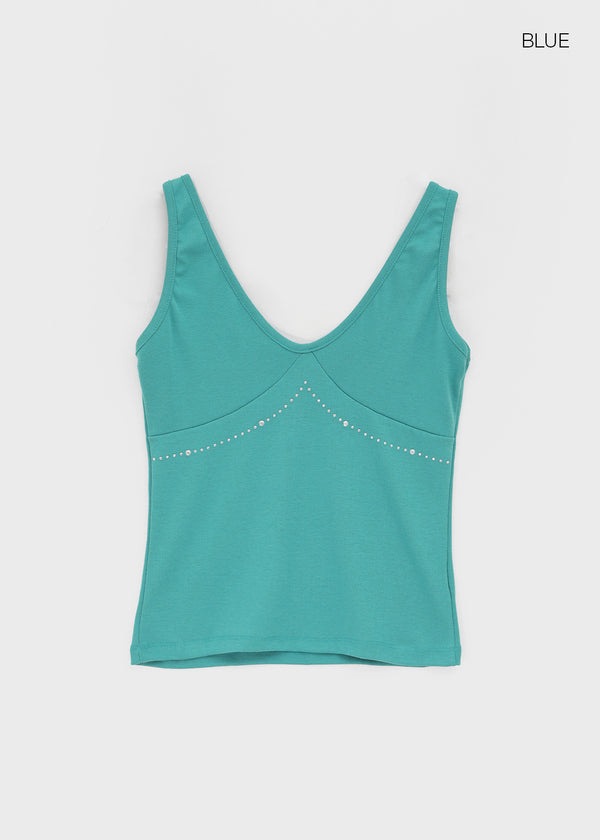 Rosike studded sleeveless
