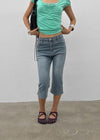 Relling Slit Capri Denim Pants