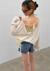 Murky low-waisted denim shorts