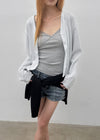 Murky low-waisted denim shorts