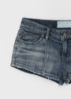 Murky low-waisted denim shorts