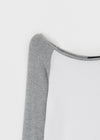 Tame boat neck raglan long sleeves