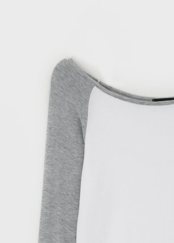 Tame boat neck raglan long sleeves