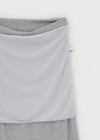Koux ribbed folding long skirt