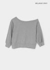 Bleak Off-shoulder 3/4 Sleeve Sweatshirt