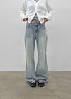 Gash Damaged Bootcut Denim Pants
