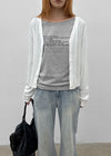 Gash Damaged Bootcut Denim Pants