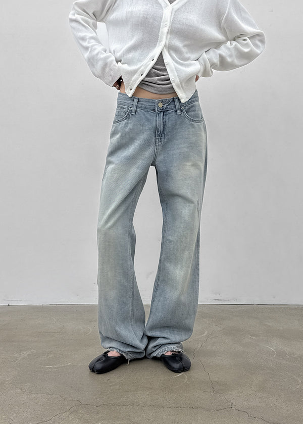 Gash Damaged Bootcut Denim Pants
