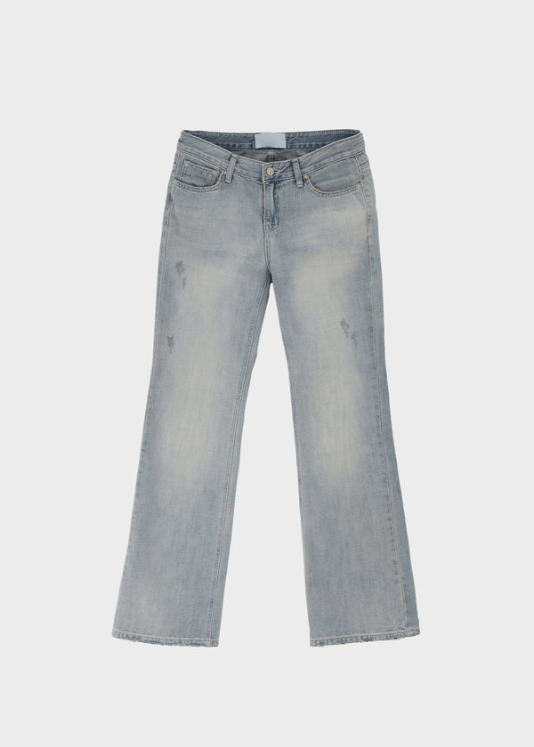 Gash Damaged Bootcut Denim Pants