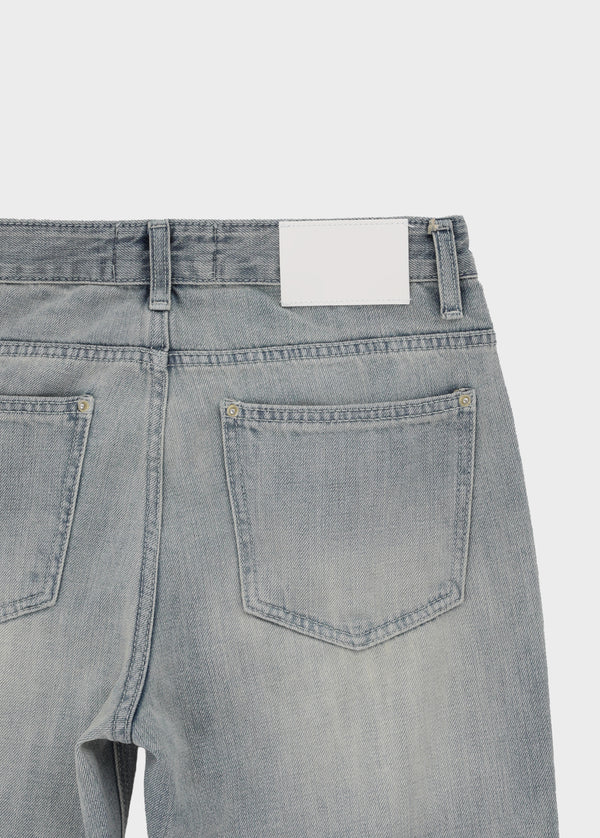 Gash Damaged Bootcut Denim Pants