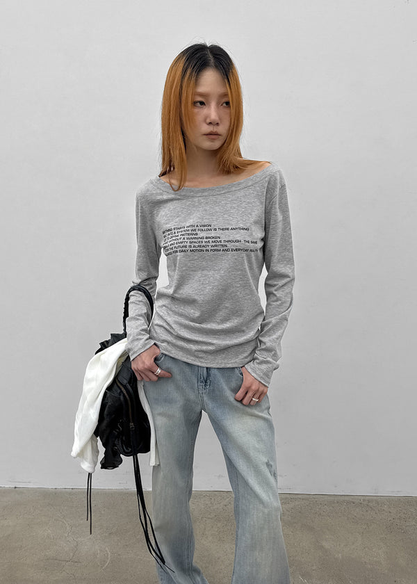 Spern Lettering Tencel Long Sleeve Tee