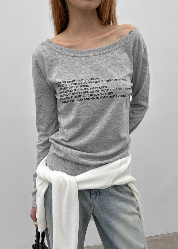 Spern Lettering Tencel Long Sleeve Tee