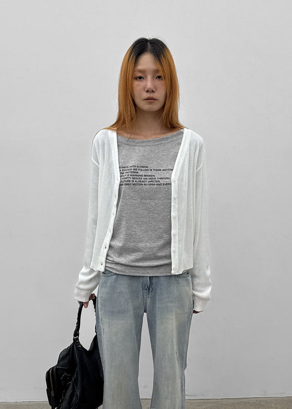 Spern Lettering Tencel Long Sleeve Tee