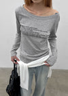 Spern Lettering Tencel Long Sleeve Tee