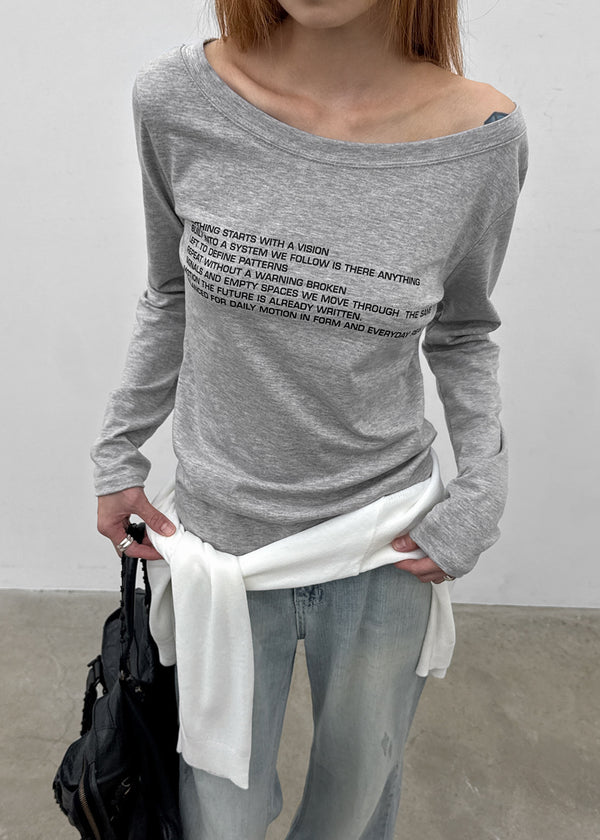 Spern Lettering Tencel Long Sleeve Tee