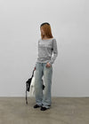 Spern Lettering Tencel Long Sleeve Tee