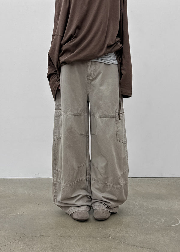 (UNISEX) Remnant Pigment Wide Cargo Pants