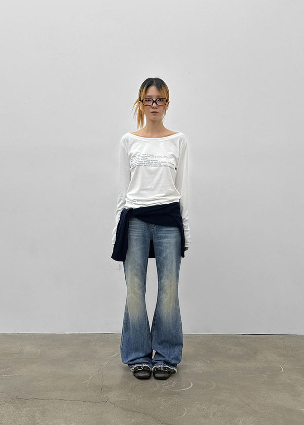 Spern Lettering Tencel Long Sleeve Tee