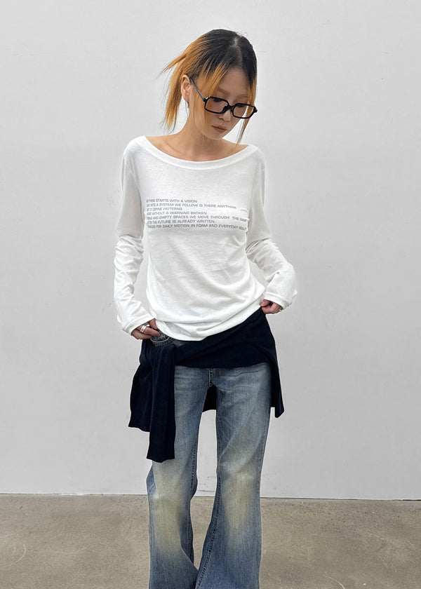 Spern Lettering Tencel Long Sleeve Tee