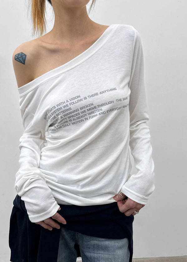 Spern Lettering Tencel Long Sleeve Tee