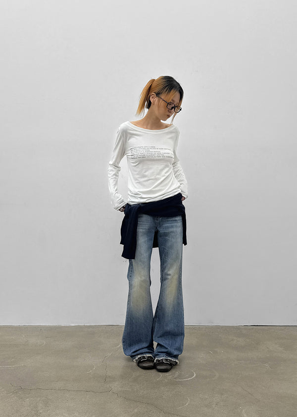 Spern Lettering Tencel Long Sleeve Tee