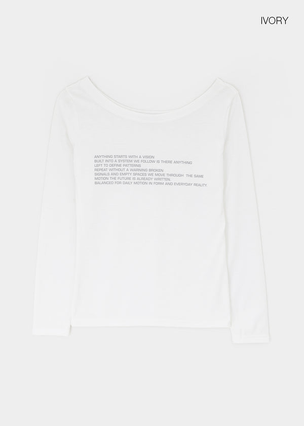 Spern Lettering Tencel Long Sleeve Tee
