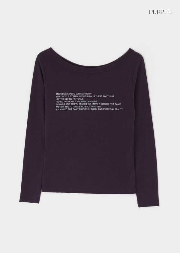 Spern Lettering Tencel Long Sleeve Tee