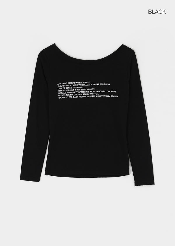 Spern Lettering Tencel Long Sleeve Tee