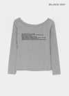 Spern Lettering Tencel Long Sleeve Tee