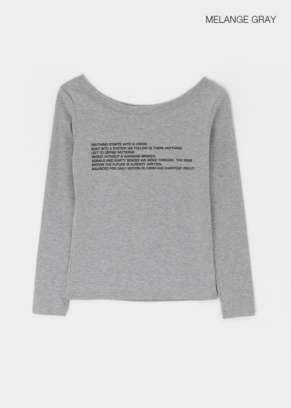 Spern Lettering Tencel Long Sleeve Tee
