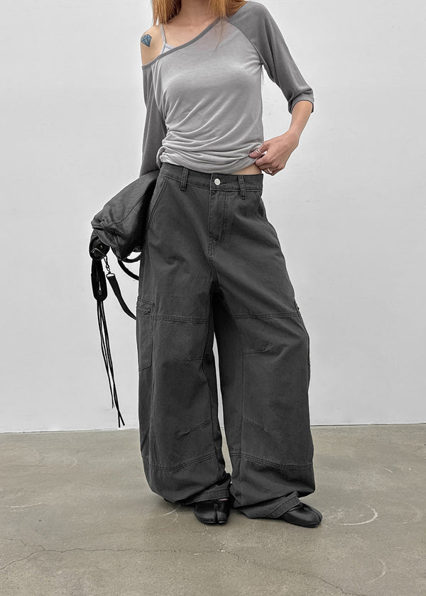 (UNISEX) Remnant Pigment Wide Cargo Pants