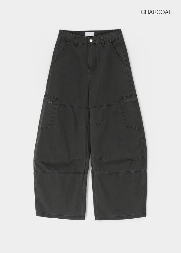(UNISEX) Remnant Pigment Wide Cargo Pants