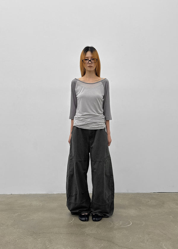 Frange Raglan 3/4 Sleeveless