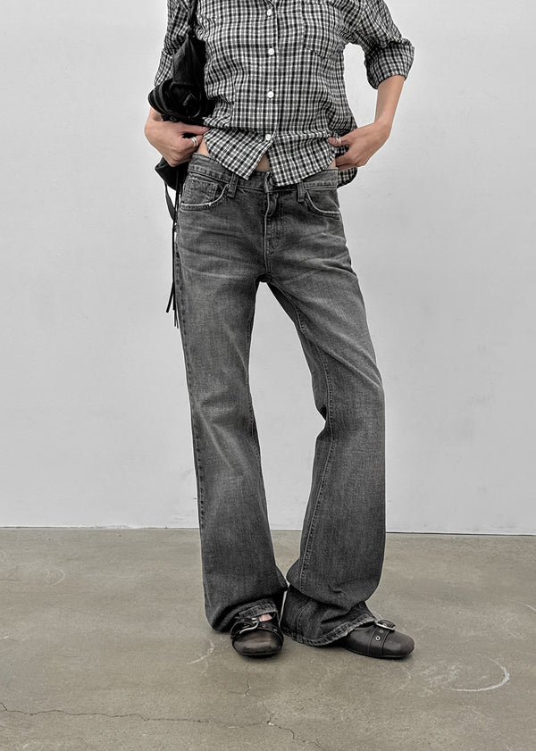 Moro's Washed Bootcut Denim Pants