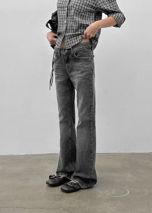 Moro's Washed Bootcut Denim Pants
