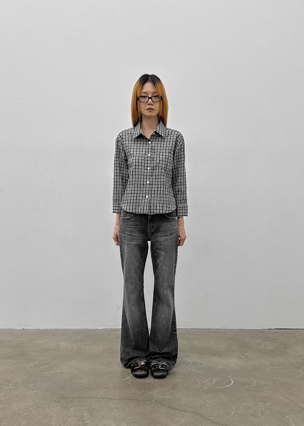 Moro's Washed Bootcut Denim Pants