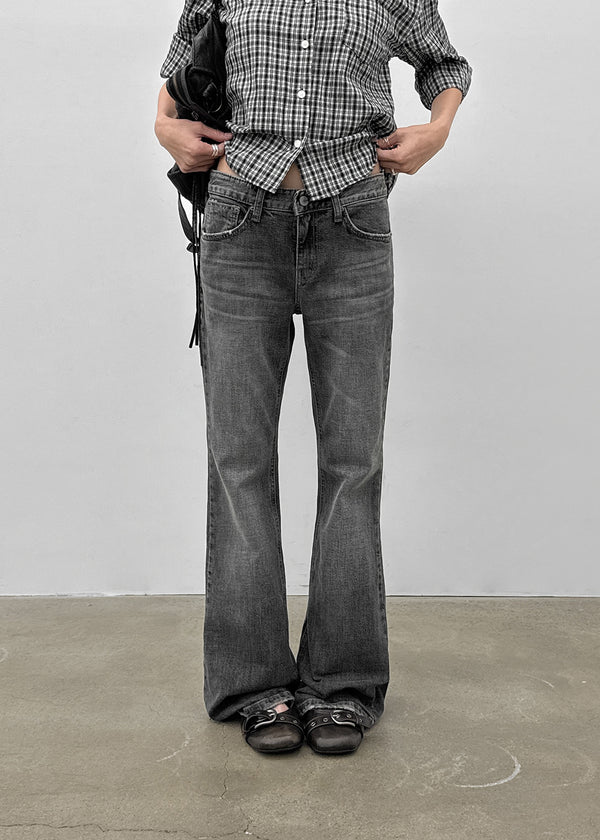 Moro's Washed Bootcut Denim Pants