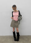 Decoy striped miniskirt