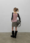 Decoy striped miniskirt