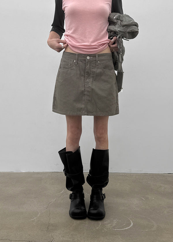 Decoy striped miniskirt