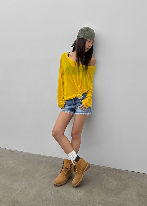 Pukati Damaged Short Denim Pants