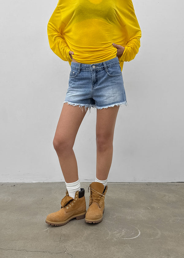 Pukati Damaged Short Denim Pants
