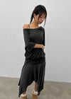 Mauve Tencel Button Batwing Short Sleeve T-shirt