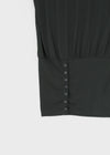 Mauve Tencel Button Batwing Short Sleeve T-shirt
