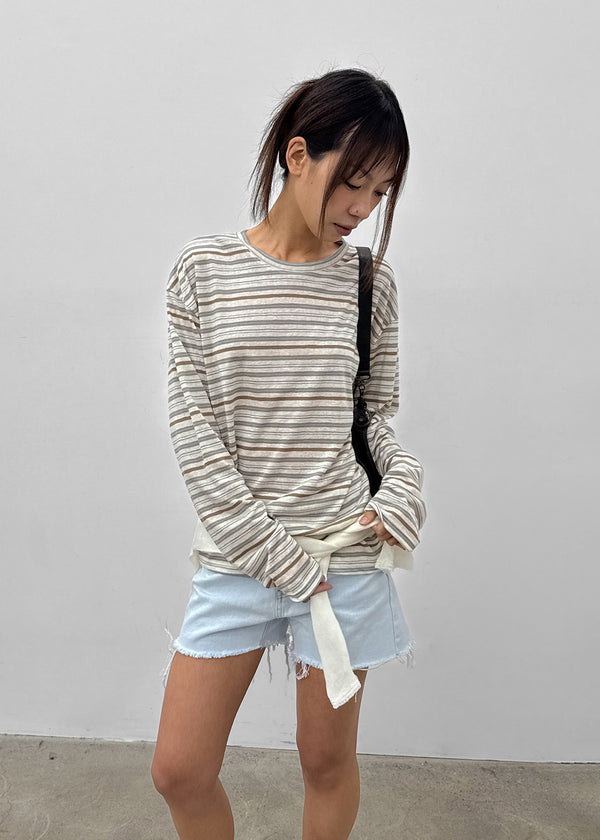Boen Striped Summer Long Sleeve Tee