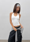 Ruetti Ribbed Halter Sleeveless (Built-in Cup)