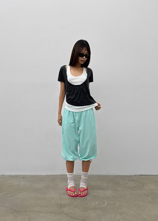 Kael Shirred Layered Short Sleeve Tee