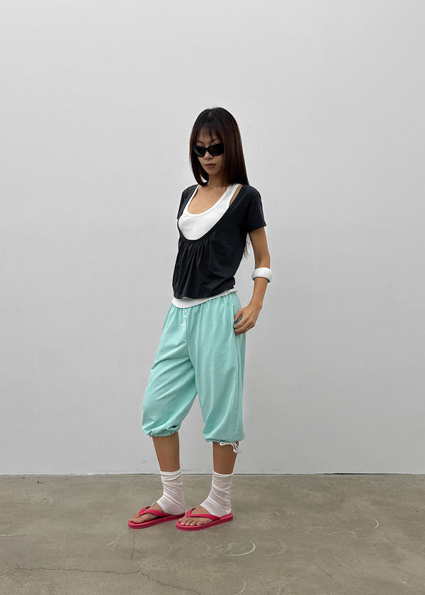Kael Shirred Layered Short Sleeve Tee